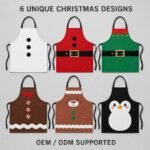 Custom Logo Christmas Santa Bib Apron Holiday Promo Gift - Image 4