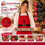 Custom Logo Christmas Santa Bib Apron Holiday Promo Gift - Image 5