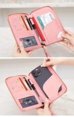 Custom Logo PU Leather Passport Wallet Travel Promo - Image 2