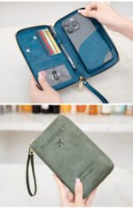 Custom Logo PU Leather Passport Wallet Travel Promo - Image 5