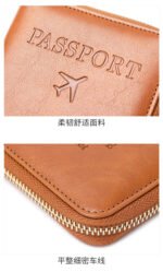 Custom Logo PU Leather Passport Wallet Travel Promo - Image 6