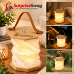 Custom Logo Collapsible Bamboo Lantern Promotional Gift - Image 6