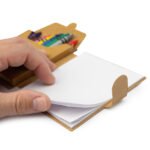 Custom Logo Kraft Crayon Set with Notepad Promo Gift - Image 2