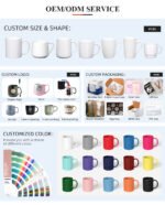 Custom Logo 11/12oz Ceramic Sublimation Coffee Mug - Image 8