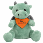 Custom Logo 6in Plush Dragon with Bandana Promo Gift - Image 2
