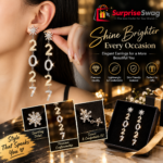 Custom Logo 2027 Rhinestone Long Drop Earrings - Image 8