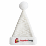 Custom Logo Plush Santa Hat Christmas Pompom Promo Gift - Image 2