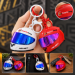 Custom Logo LED Motorcycle Helmet Keychain Promo Gift - Image 5