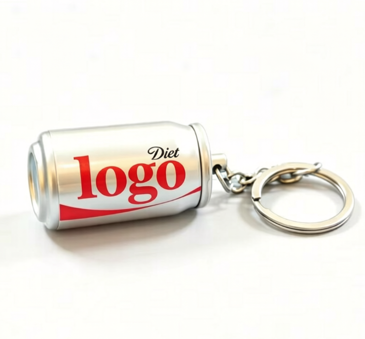 KEYCHAIN 1 Custom Logo Mini Resin Beverage Can Keychain - Image 1