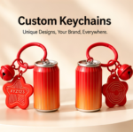 Custom Logo 3D Soda Can Keychain Bell Charm Promo Gift - Image 2