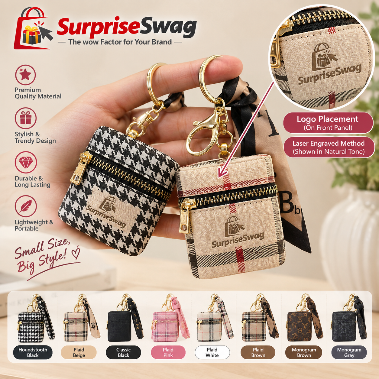 KEYCHAIN 1 Custom Logo Mini Pouch Keychain Earphone Case Promo - Image 1