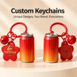 Custom Logo 3D Soda Can Keychain Bell Charm Promo Gift