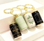 Custom Logo 3D Mini Beer Can Promotional Keychain - Image 2