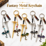 Custom Logo Fantasy Sword Dragon Metal Keychain Promo - Image 2