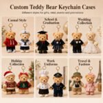Custom Logo Plush Teddy Bear Keychain Outfit Promo - Image 2