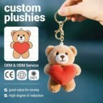 Custom Logo Fluffy Plush Keychain Bag Charm Promo - Image 2