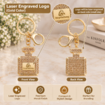 Custom Logo Crystal Perfume Bottle Keychain Charm Promo - Image 3