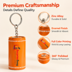 Custom Logo 3D Mini Beer Can Keychain Promo Souvenir - Image 3