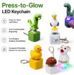 Custom Logo LED Animal Fidget Keychain Press Toy Promo - Image 3