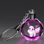 Custom Logo LED Crystal Keychain 3D Engraved Promo - Image 3
