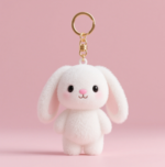 Custom Logo Fluffy Plush Keychain Bag Charm Promo - Image 3
