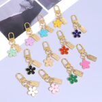 Custom Logo Metal Flower Charm Carabiner Keychain Promo - Image 4