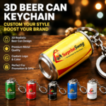 Custom Logo 3D Mini Beer Can Keychain Promo Souvenir - Image 4