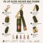 Custom Logo Leather Lip Gloss Holder Keychain Promo - Image 4