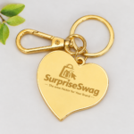Custom Logo Heart Pendant Enamel Metal Keychain - Image 4