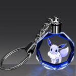 Custom Logo LED Crystal Keychain 3D Engraved Promo - Image 4
