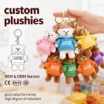 Custom Logo Plush Teddy Bear Keychain Outfit Promo - Image 4