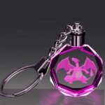 Custom Logo LED Crystal Keychain 3D Engraved Promo - Image 5