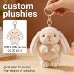 Custom Logo Fluffy Plush Keychain Bag Charm Promo - Image 5