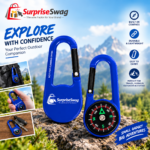 Custom Logo Carabiner Compass Clip Outdoor Promo Gift - Image 5