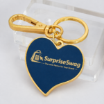 Custom Logo Heart Pendant Enamel Metal Keychain - Image 6