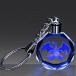 Custom Logo LED Crystal Keychain 3D Engraved Promo - Image 6