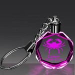 Custom Logo LED Crystal Keychain 3D Engraved Promo - Image 7