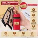 Custom Logo PU Leather Lipstick Case Keychain Promo - Image 7