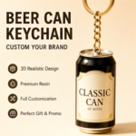 Custom Logo 3D Mini Beer Can Promotional Keychain - Image 8