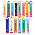 Custom Logo 32mm Canvas Webbing Keychain Promo Gift - Image 2