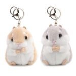 Custom Logo Kawaii Hamster Plush Keychain Promo Gift - Image 2