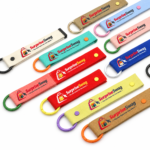 Custom Logo 32mm Canvas Webbing Keychain Promo Gift - Image 4