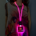 Custom Logo Rechargeable LED Lanyard Badge Promo Gift - Image 5