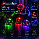 Custom Logo Rechargeable LED Lanyard Badge Promo Gift - Image 6