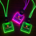 Custom Logo Rechargeable LED Lanyard Badge Promo Gift - Image 2