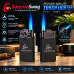 Custom Logo Metal Torch Lighter Promotional Refillable Gift - Image 2