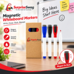 Custom Logo 3pc Dry Erase Marker Set Magnet Promo Gift - Image 2