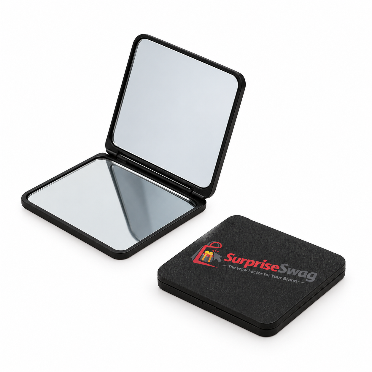 MIRROR 1 Custom Logo Square Folding Travel Pocket Mirror Promo - Image 1