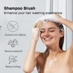 Custom Logo Bamboo Silicone Scalp Massage Shampoo Brush - Image 6
