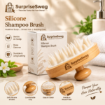 Custom Logo Bamboo Silicone Scalp Massage Shampoo Brush - Image 7